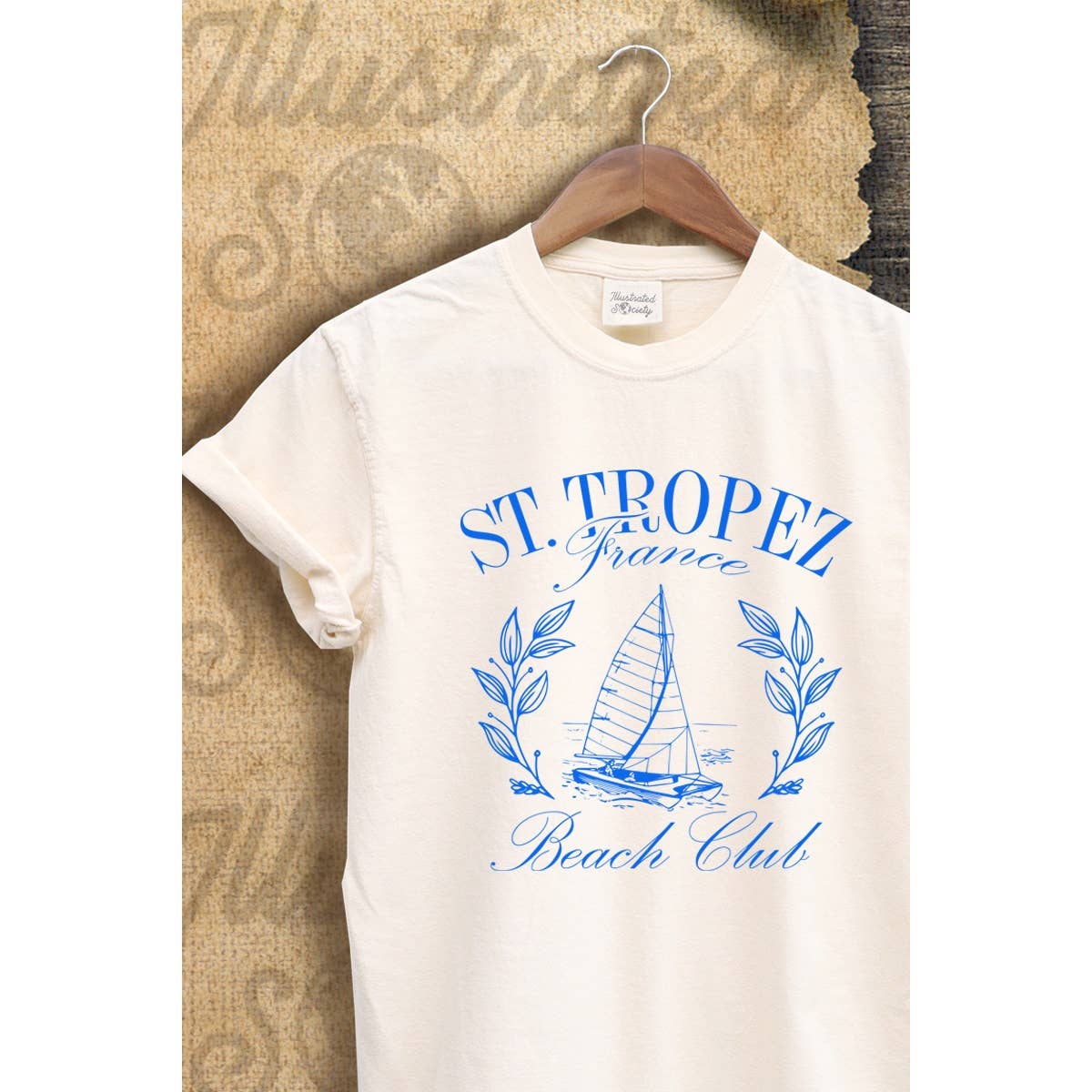Illustrated Society - Wholesale Screen Printed T-Shirt - Women's - ST TROPEZ VINTAGE GRAPHIC  TEE5