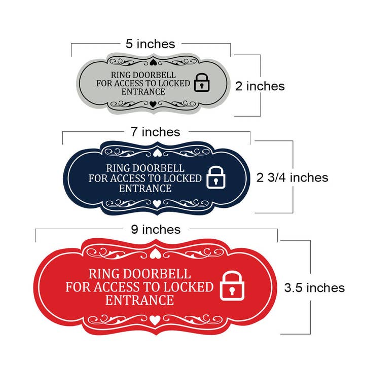 All Quality – wholesale Sign – Signs ByLITA Designer Ring Doorbell for Access to Locked Entrance Wall or Door Sign