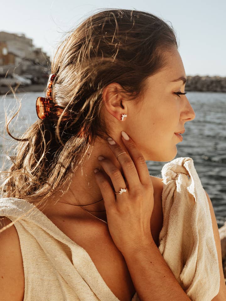 Pendientes Swan Dorados para venta al por mayor de Joia Bijou