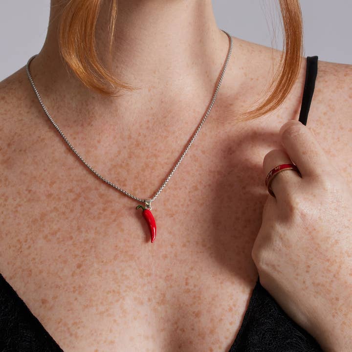 Chili Pepper Necklace for wholesale by FILS UNIQUE