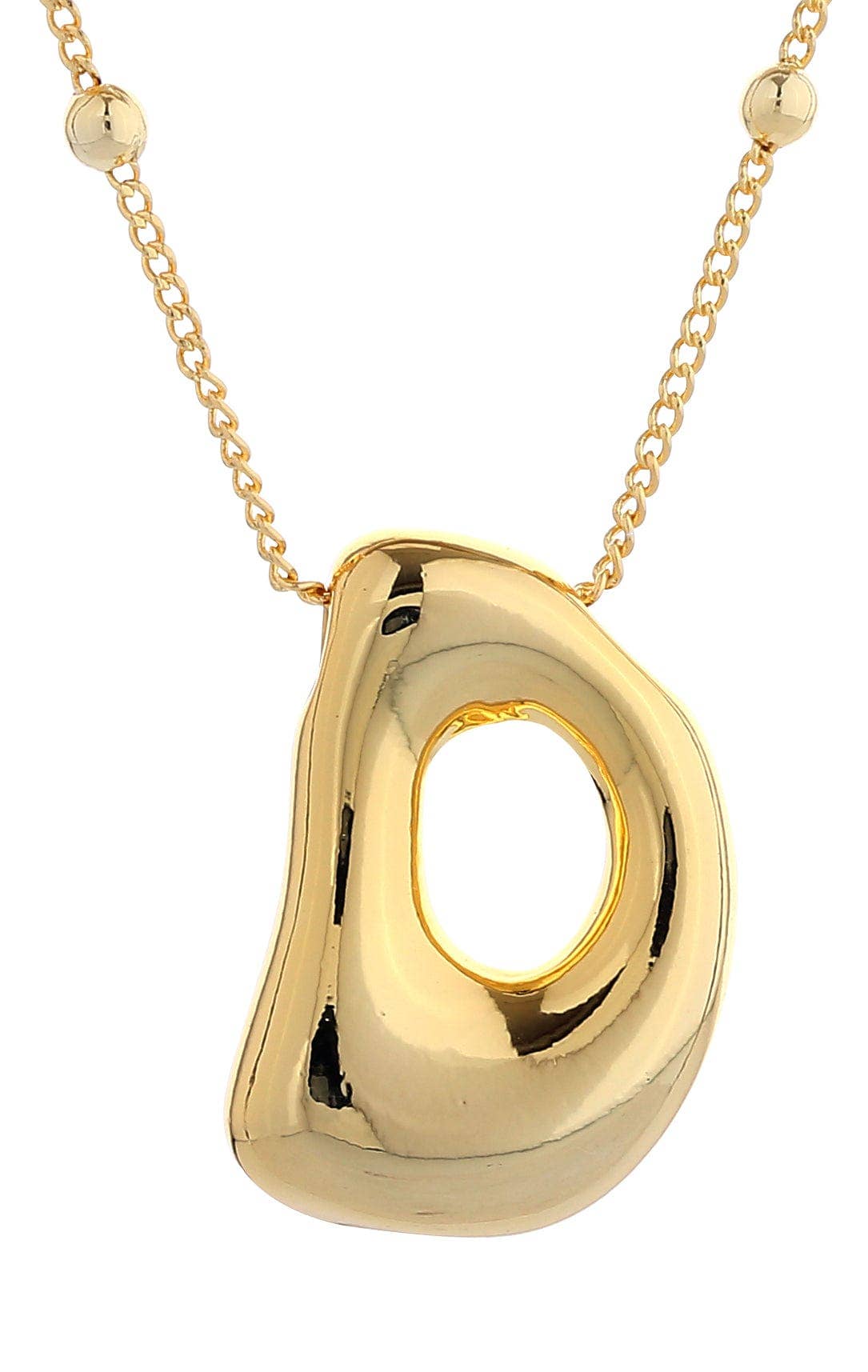MiMi Wholesale - Wholesale Pendant/Charm Necklace - DJN330009 14K Dipped Big Bubble Letter Initial Necklace7
