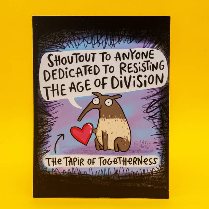 De Tapir van Samenhorigheid A6 Ansichtkaart voor wholesale door Katie Abey