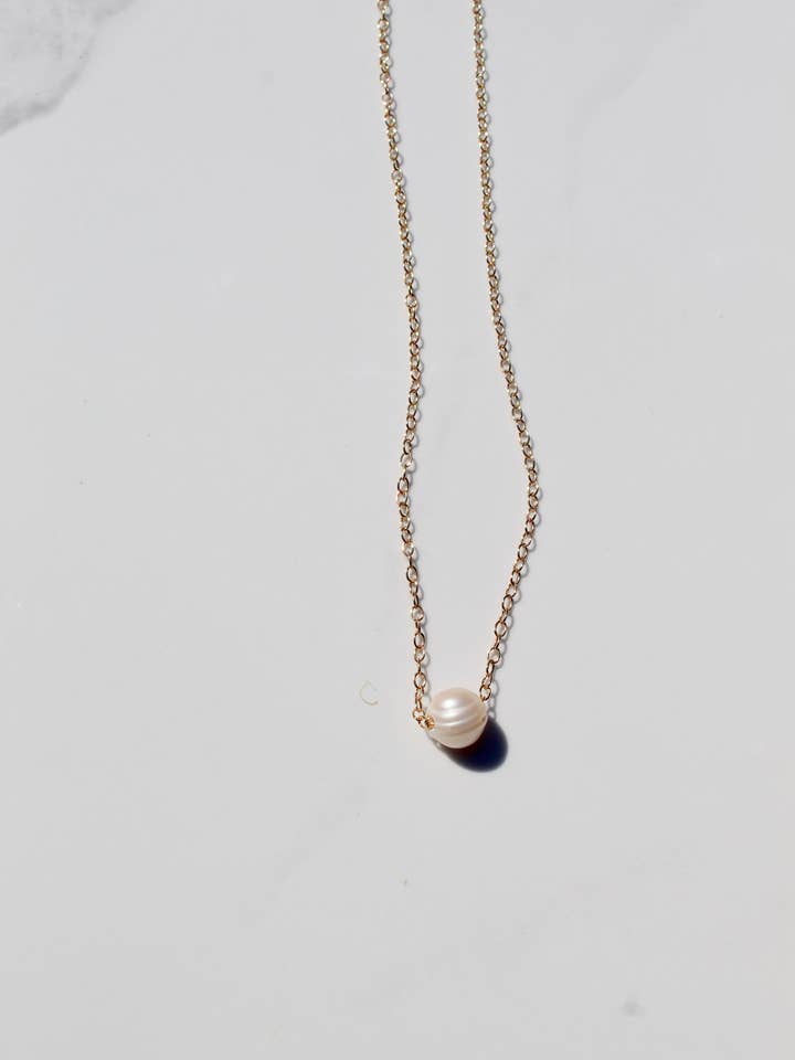 Floating pearl necklace for wholesale by Kala Handmade With Love