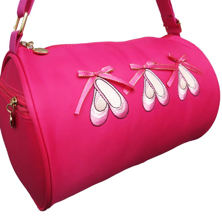 Wenchoice - Wholesale Weekender bag – Kids - Hot Pink Tri Ballet Shoes Duffel1