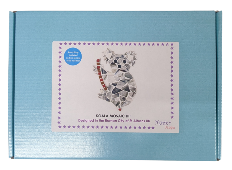 Montet Designs – wholesale DIY craft kit – Koala DIY Mosaic Kit, Craft Box1