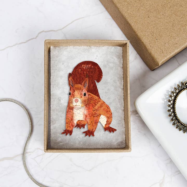 Squirrel Brooch | Wild Wood for wholesale by Perkins & Morley