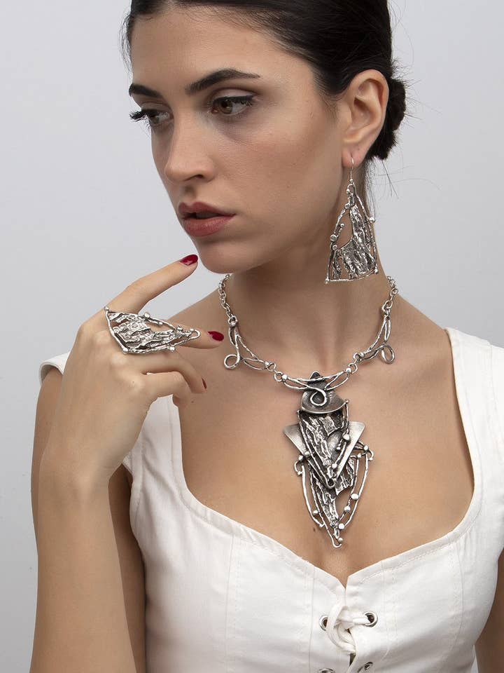 Fine silver plated jewelry set for wholesale by AVENS