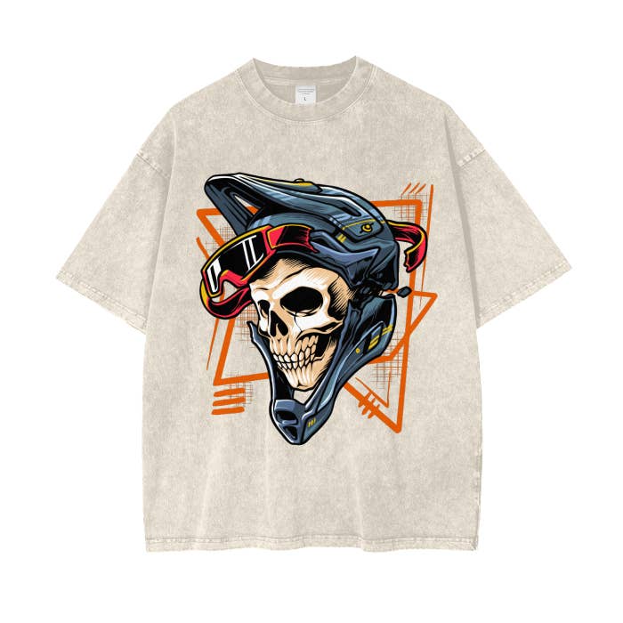 Skull Biker Skjorte for engroshandel hos Colorfulmamas