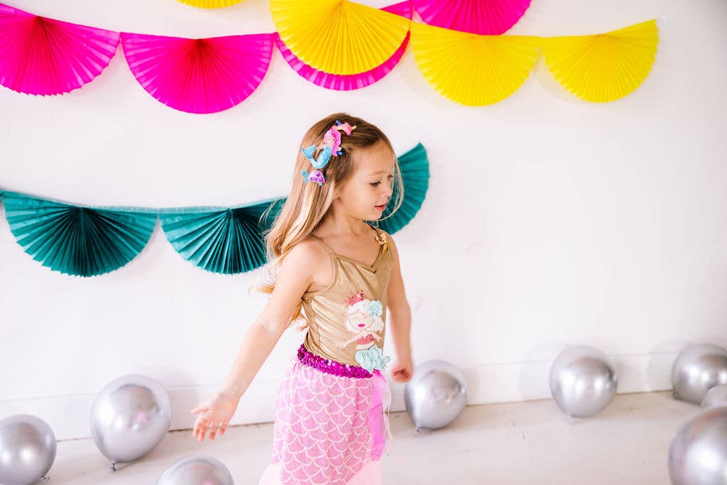 Lily and Momo - Wholesale Shoulder Bag - Kids - Floral Glitter Mermaid Bag- Glitter gold and lilac4