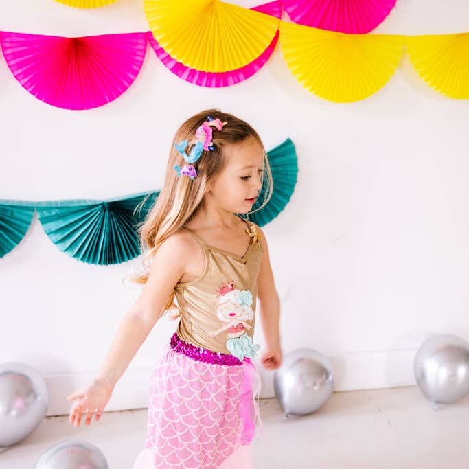 Lily and Momo - Wholesale Shoulder Bag - Kids - Floral Glitter Mermaid Bag- Glitter gold and lilac4