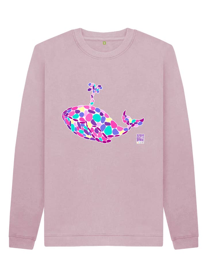 Roze walvis sweatshirt voor kinderen voor wholesale door Dodo & Pals