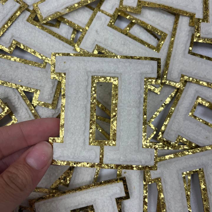 Greek Pi Alphabet Patch for wholesale by Aloe and Milk Boutique