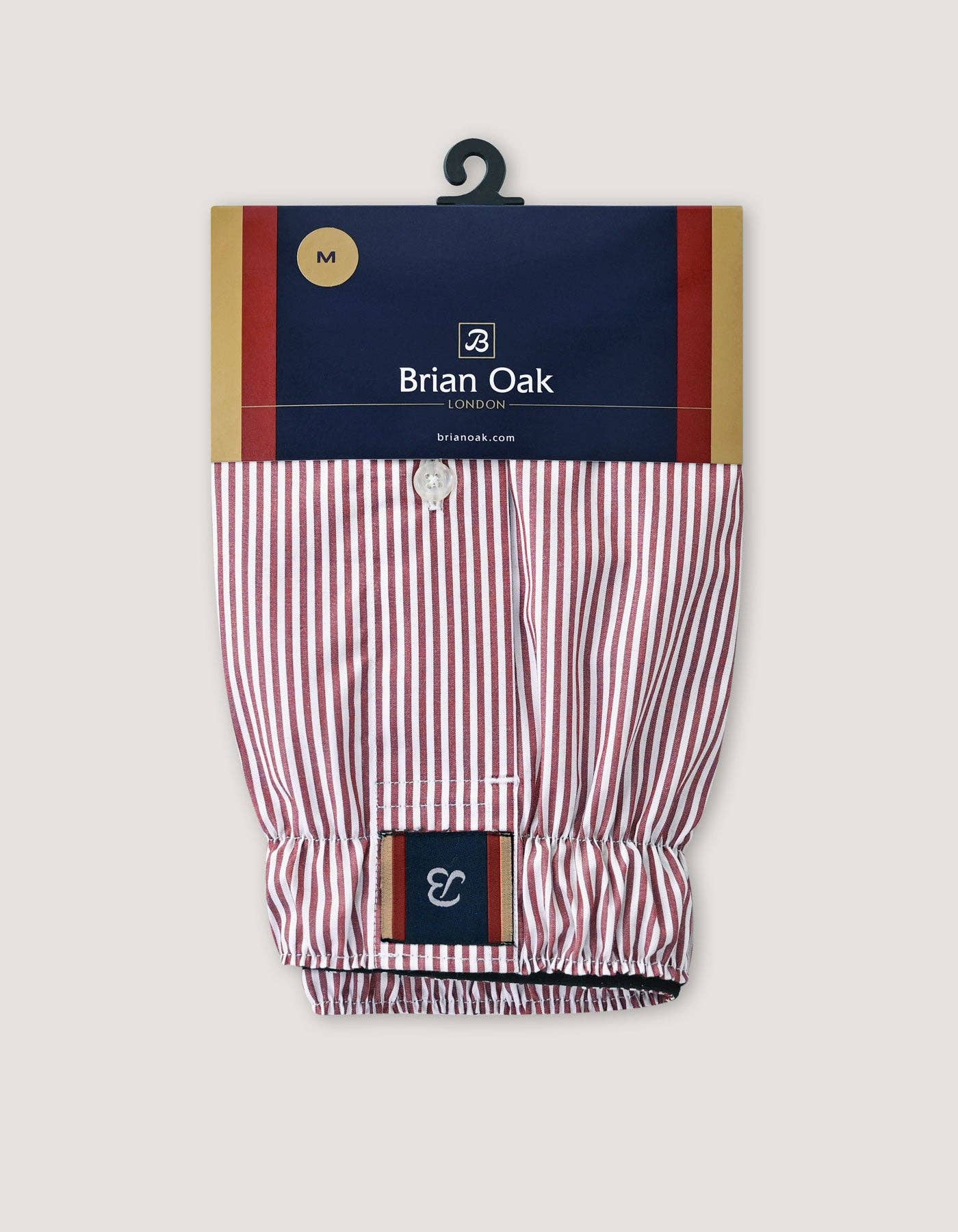 Brian Oak Limited – wholesale Underwear – Men's – Maroon Striped Cotton Boxers5