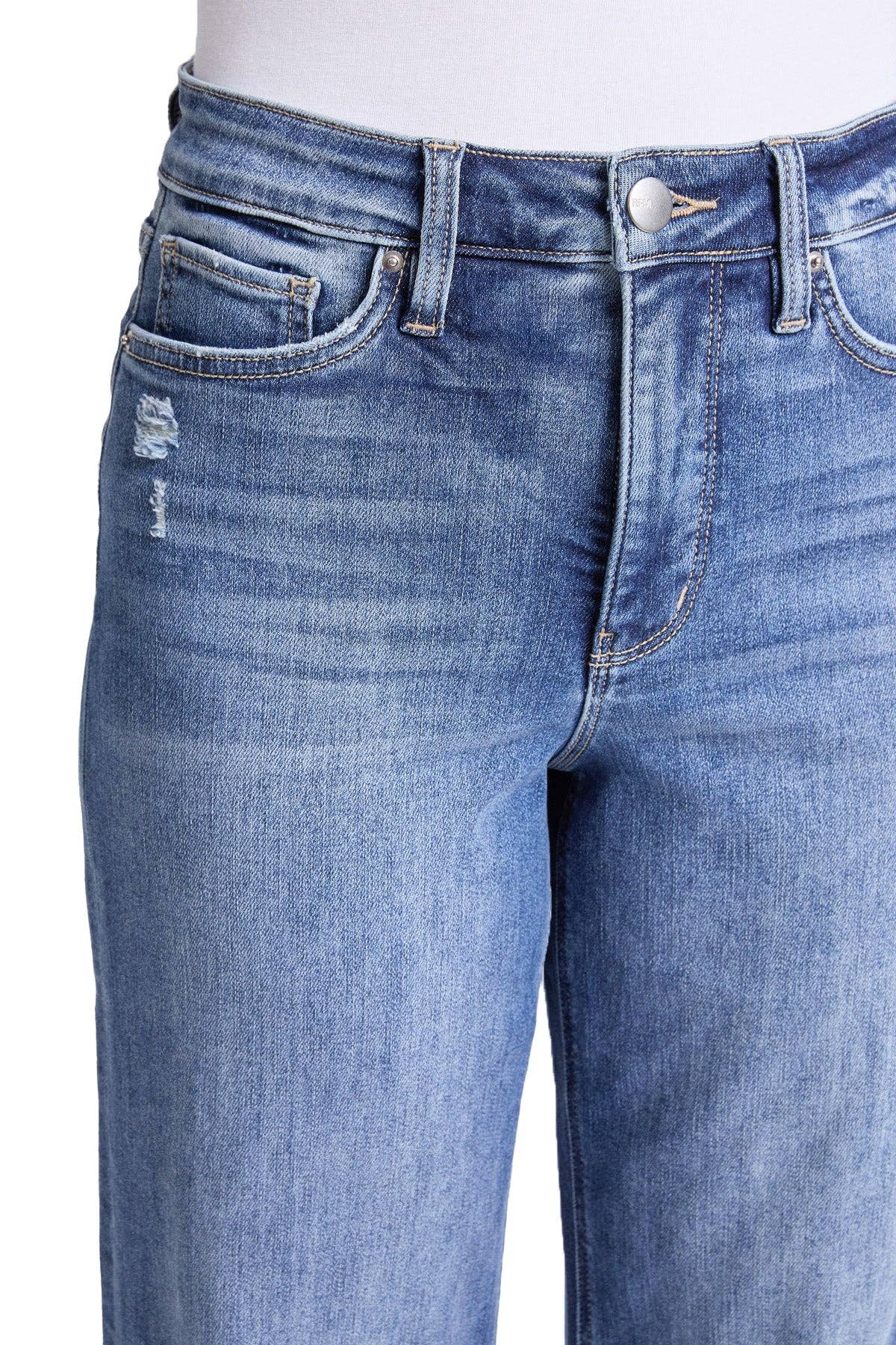 Lavage moyen léger Jean large taille haute Hailey en vente sur Faire0