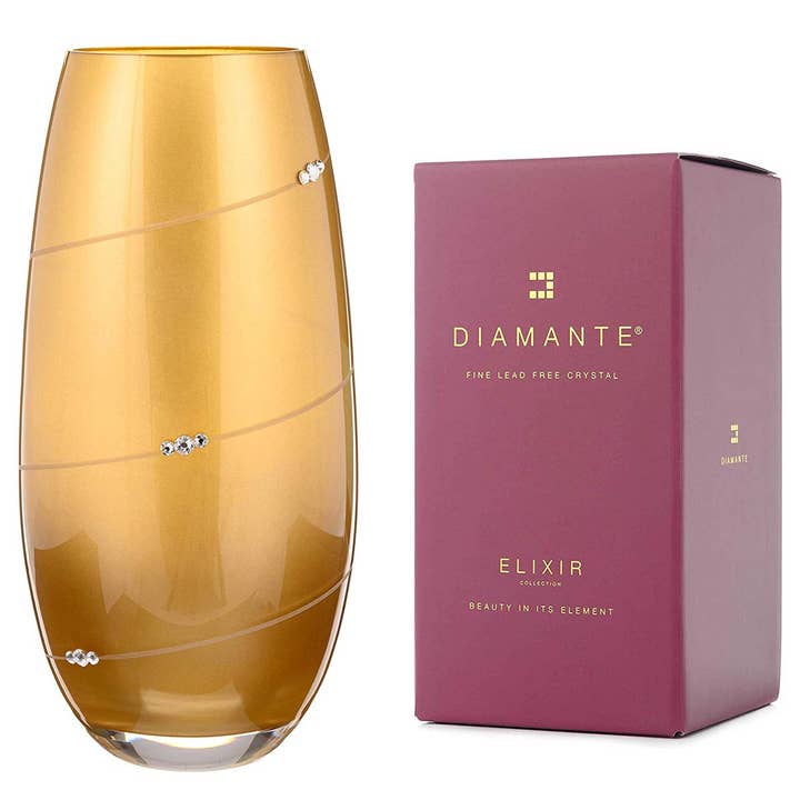 Diamante Swarovski Gold Metallic Silhouette Barrel Bullet V for wholesale by DIAMANTE