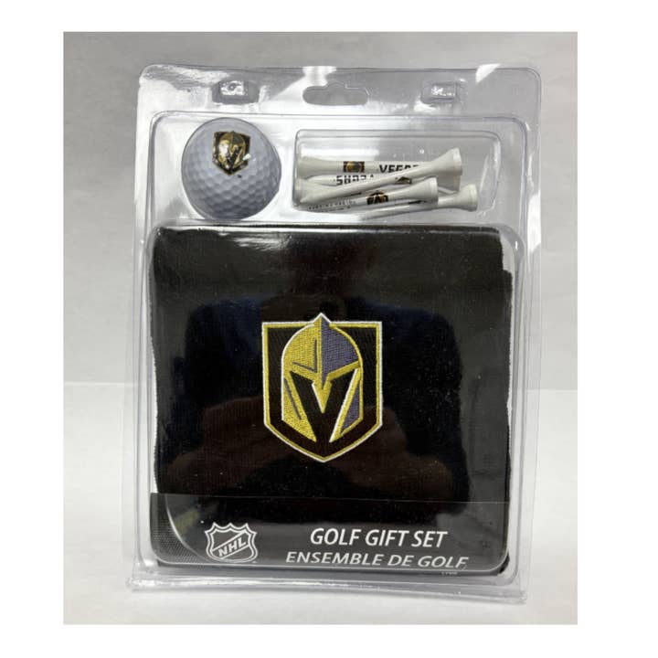 Towel, Ball, Tees Gift Set Vegas Golden Knights for wholesale by CaddyPro Golf Products Ltd.