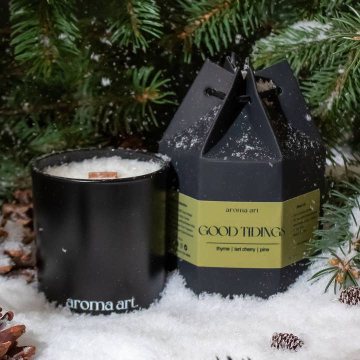 The Remontant - Wholesale Jar/Filled Candle - Good Tidings | Thyme ~ Tart Cherry ~ Pine| Wood Wick Candle0