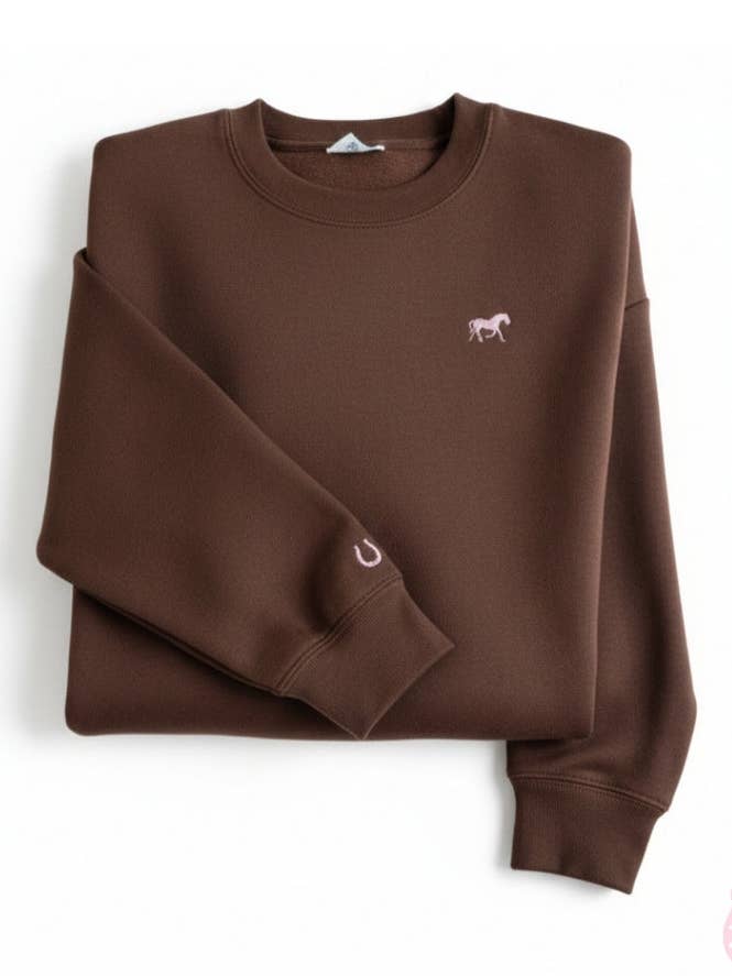 Sweatshirt Équestre Charme Marron pour la vente par Bridle Up Hope Shop