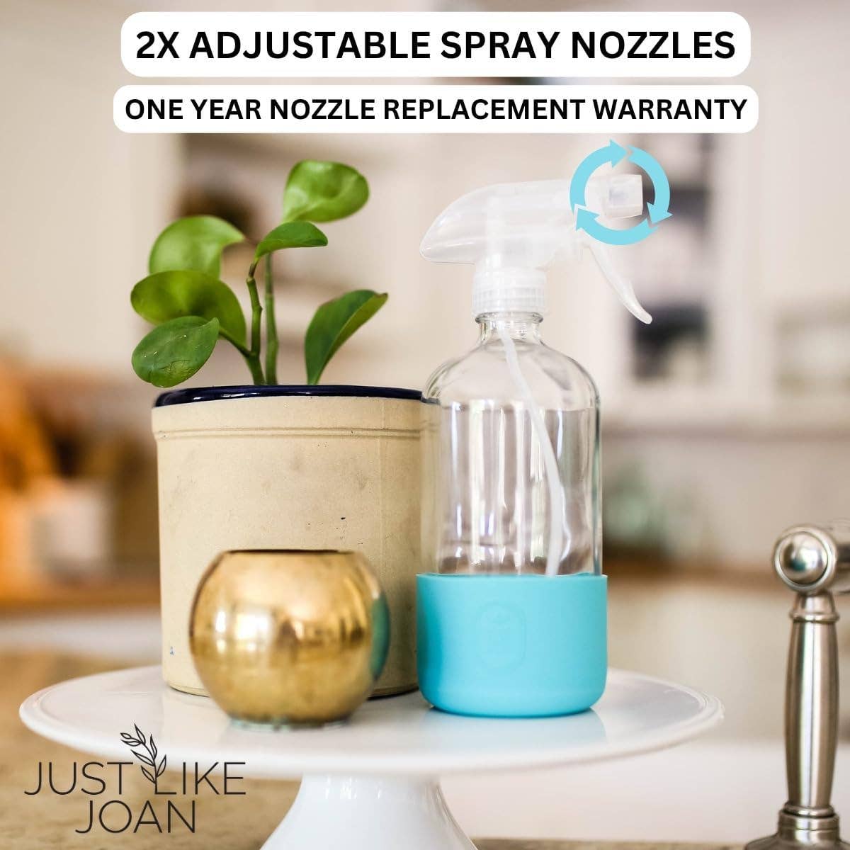 Just Like Joan - Wholesale Spray bottle - Clear Glass Spray Bottle with Silicone Sleeve [2 PACK]7