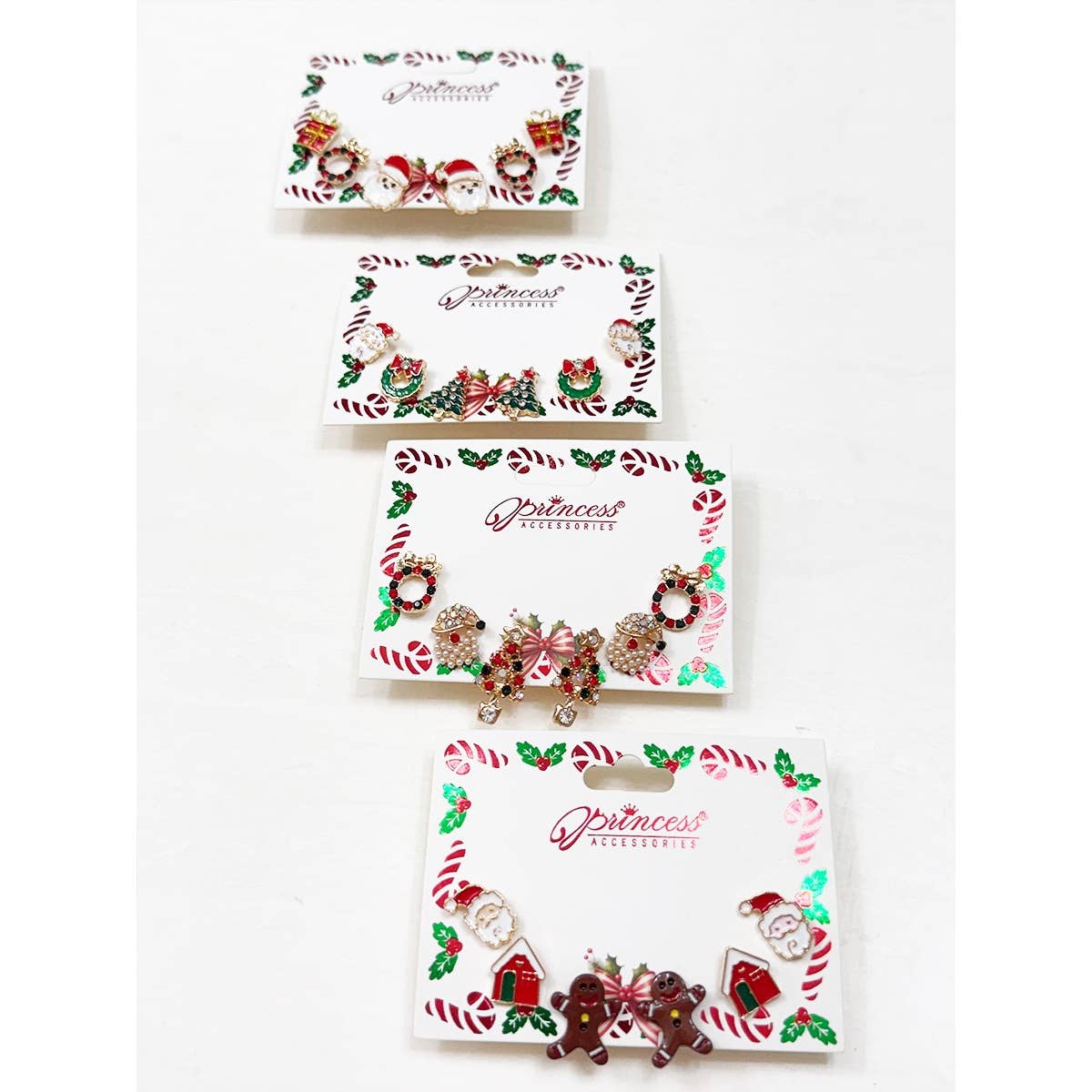 MÉLANGER LA COULEUR Boucles d'oreilles scintillantes à thème de Noël mignonnes en vente sur Faire3