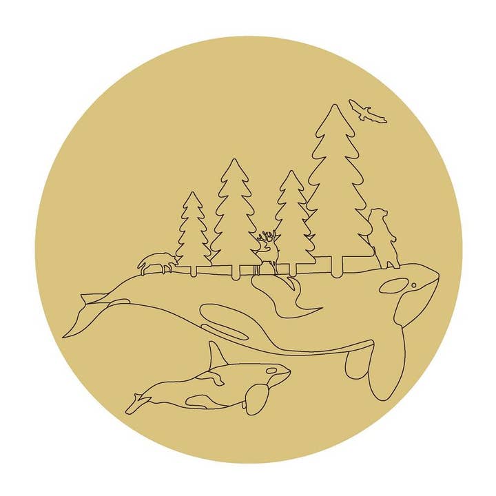 Whale Design By Lines Unfinished Wood Cutout Style 5 for wholesale by Diverse Woodworking