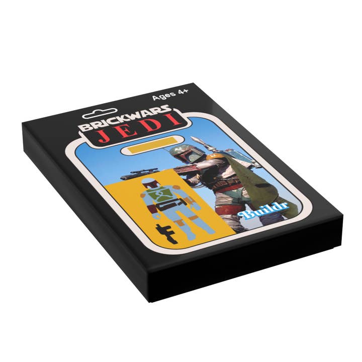 Boba Vintage Action Figure Tile (2x3) made from LEGO parts for wholesale by B3 Customs