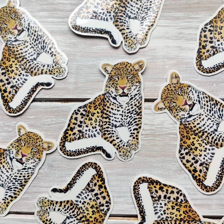 Adesivo in vinile leopar per la vendita all'ingrosso da parte di Crabapple Moon