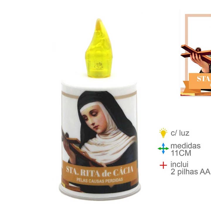 Bougie LED Santa Rita Cássia (12 unités) pour la vente par Esoterica Arte