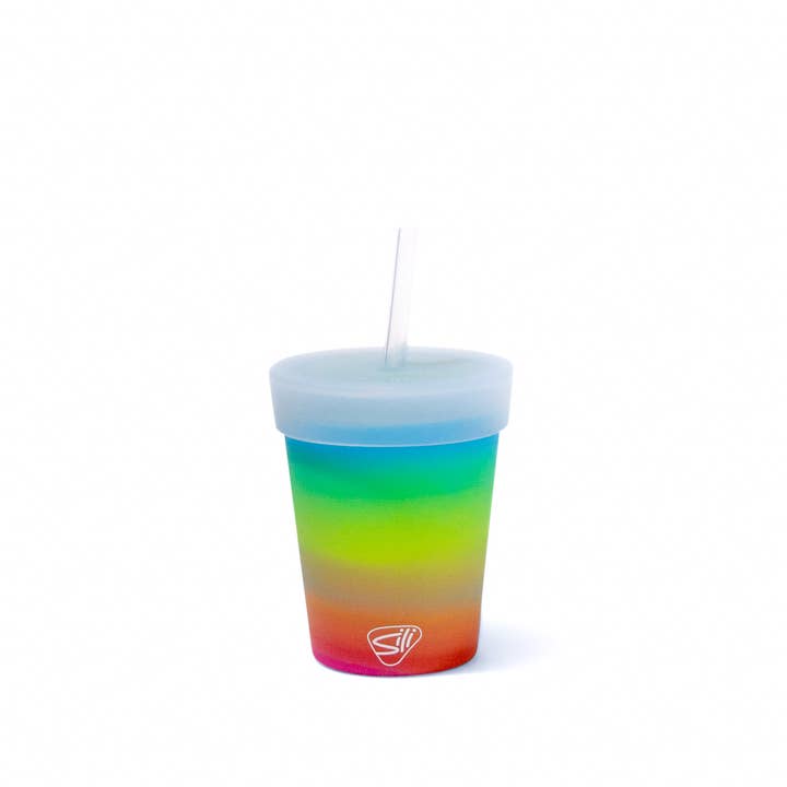 8 oz Kids Silipint Silicone Straw Tumbler - Prism for wholesale by Silipint