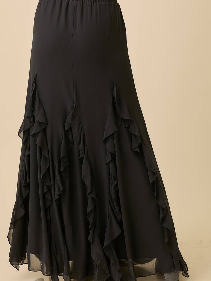 Falda maxi con volantes para venta al por mayor de Main Strip