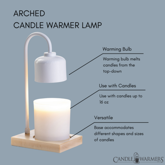 Candle Warmers Australia - Wholesale Accent/desk lamp - White & Wood Arched Lamp - RRP $69.95 - Wholesale - OUT OF STOCK3