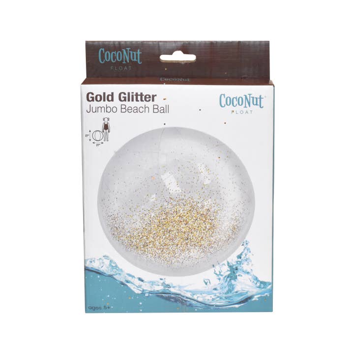 Coconut Outdoor - Wholesale Beach/Pool Toy - Kids & Baby - Jumbo 27" Glitter Beach Ball