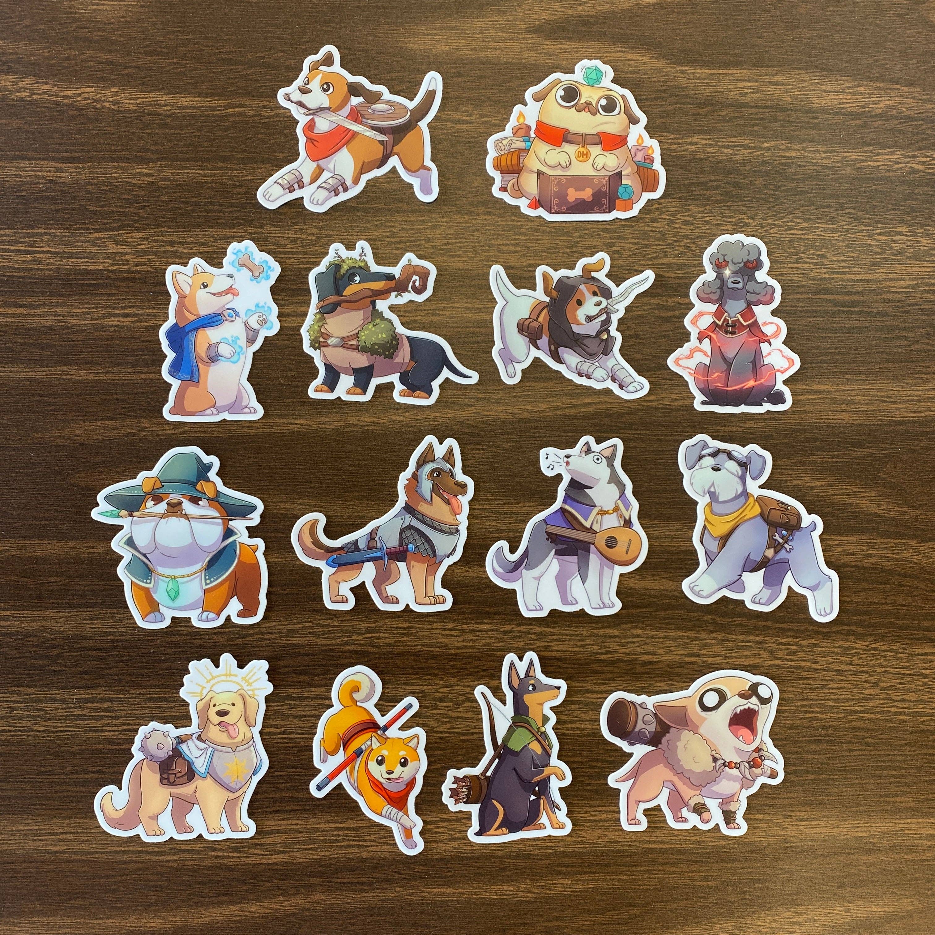 D&D Dogs Sticker Pack for wholesale by Riftgate