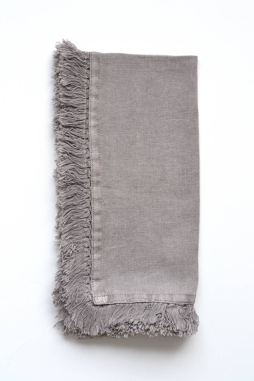 Linen Way Inc. - Wholesale Dinner & Cloth Napkin - Artisan Linen Napkin with Fringed Edges - in 5 colors8