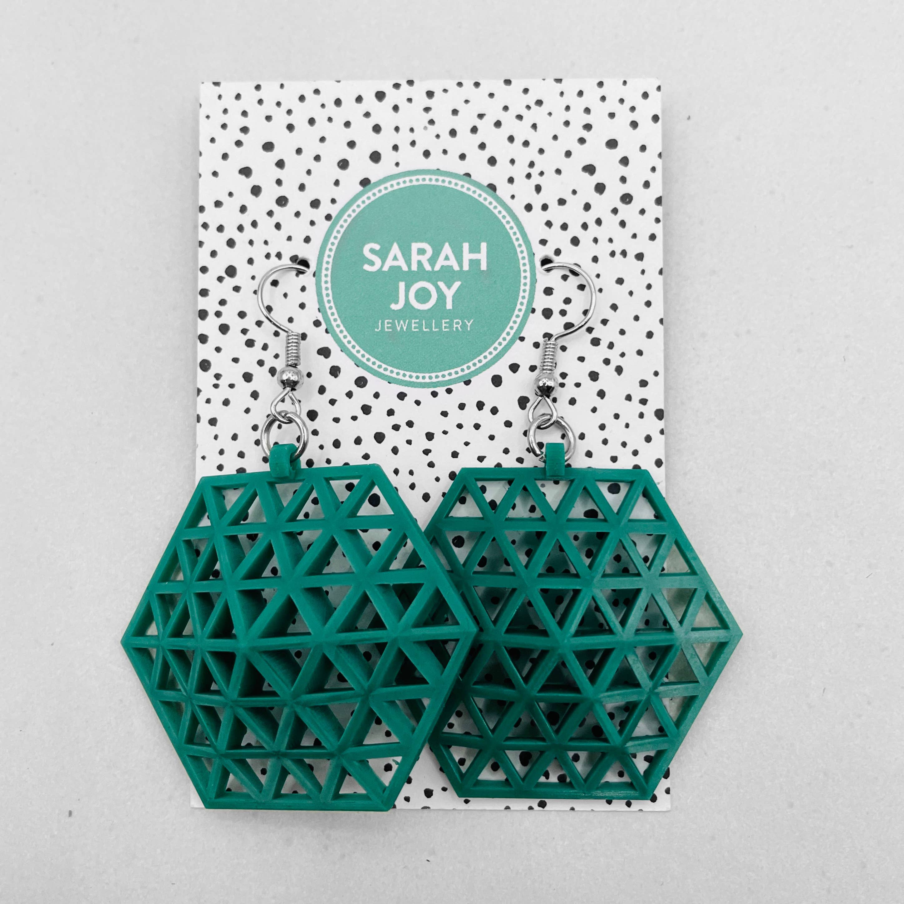 Sarah Joy Jewellery - Wholesale Dangle Earrings - Large Geometric Hexagon Earrings2