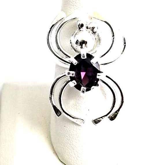 Costello International - Wholesale Cocktail/Statement Ring - Silver Spider Swarovsky Crystal Rings