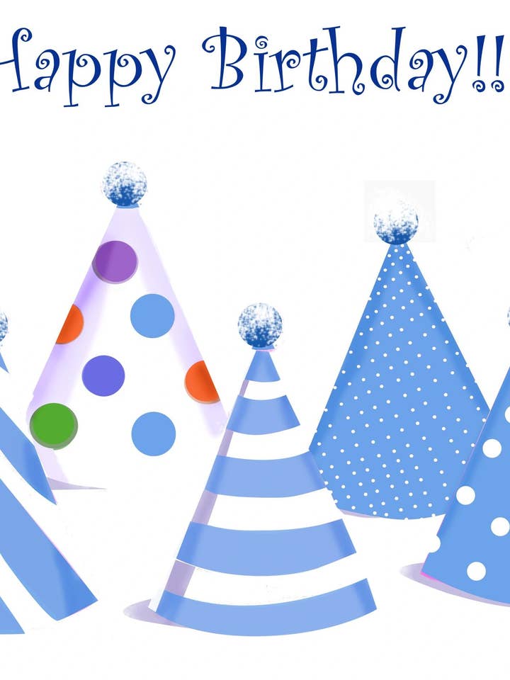 PM220 Happy Birthday Blue for wholesale by Stevie Streck Designs