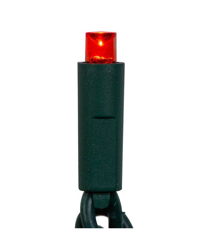 Kurt S. Adler, Inc. - Vente Guirlandes lumineuses - 100L 5MM ROUGE LED VERT FIL DE LUMIÈRE2
