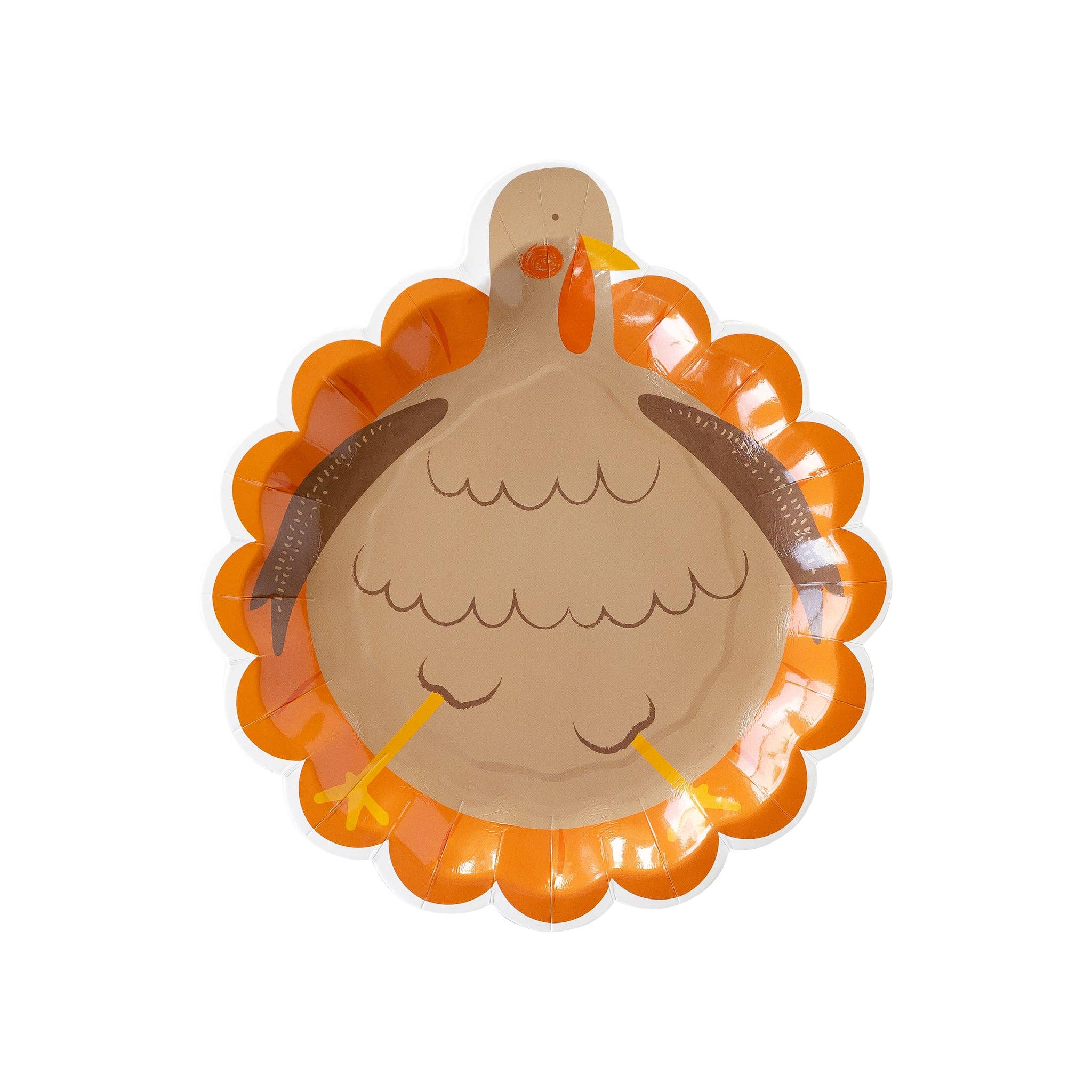 My Mind’s Eye - Vente Assiette jetable - THP1046 - Assiette en carton en forme de dinde Harvest