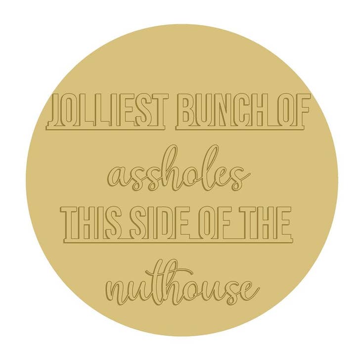 3D Jolliest Bunch Ufærdig træ Cutout Style 1 for engroshandel hos Diverse Woodworking