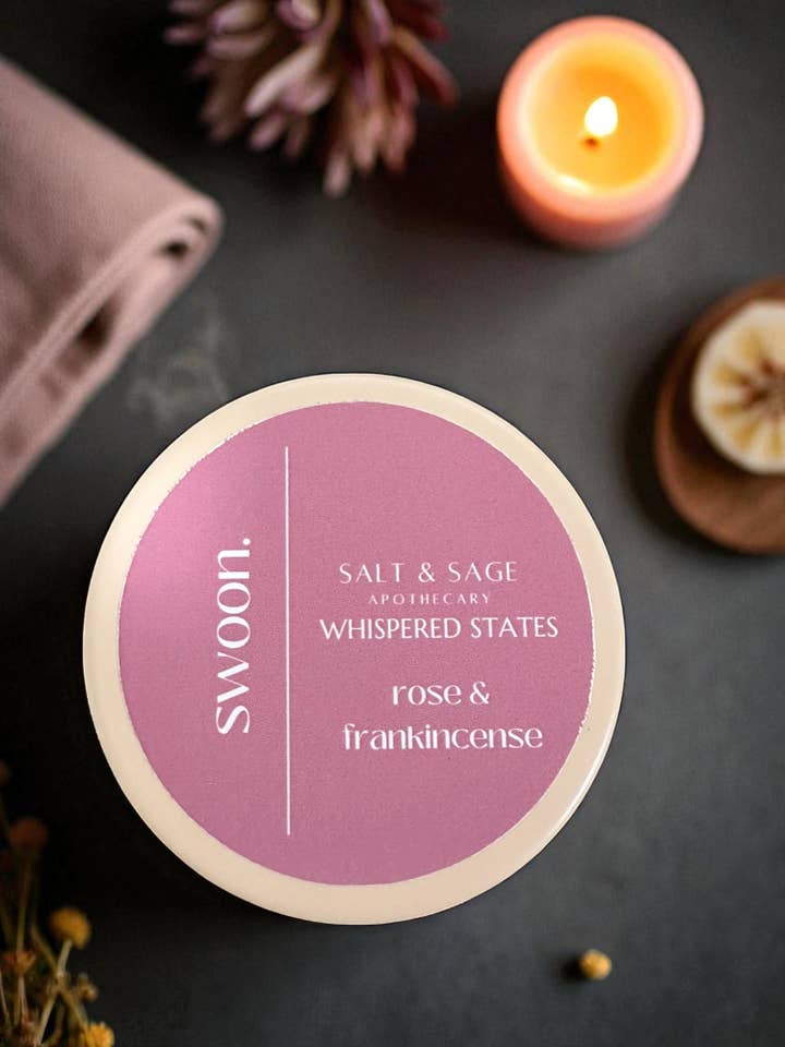 swoon. | Rose & Frankincense Heart-Opening Candle for wholesale by Salt & Sage Apothecary
