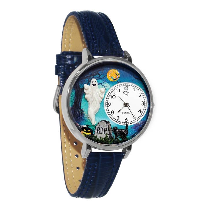 Halloween Ghost Watch | Handmade in USA | Gold or Silver for wholesale by Whimsical Gifts