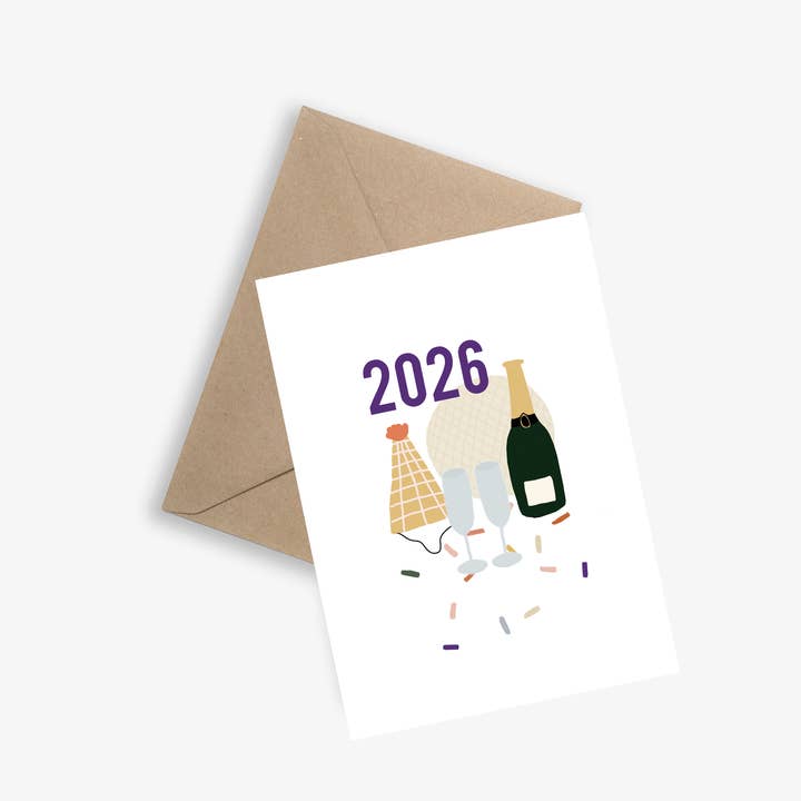 Carte de Voeux - 2026 (carte simple)  pour la vente par LE PAPIER GRAPHIQUE