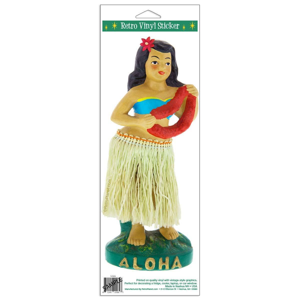 RetroPlanet - Wholesale Sticker - Hula Doll With Flower Lei Sticker1