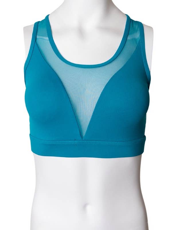 Yira - Venta al por mayor Sujetador deportivo - Mujer - Top de sujetador con espalda de tiras y cuello en V de malla