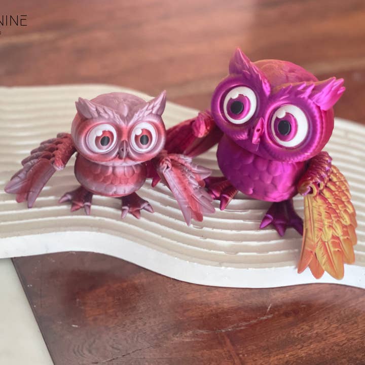 Articulated Owl, Cute Owl Desk Buddy for wholesale by Cloud Nine 3d Studio