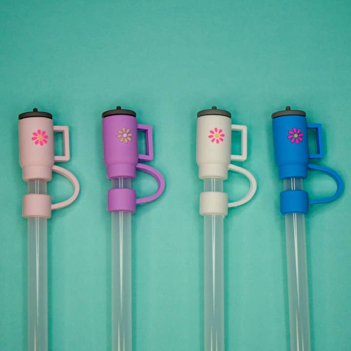 CharCharms - Wholesale Drink Topper - Purple Tumbler Straw Topper