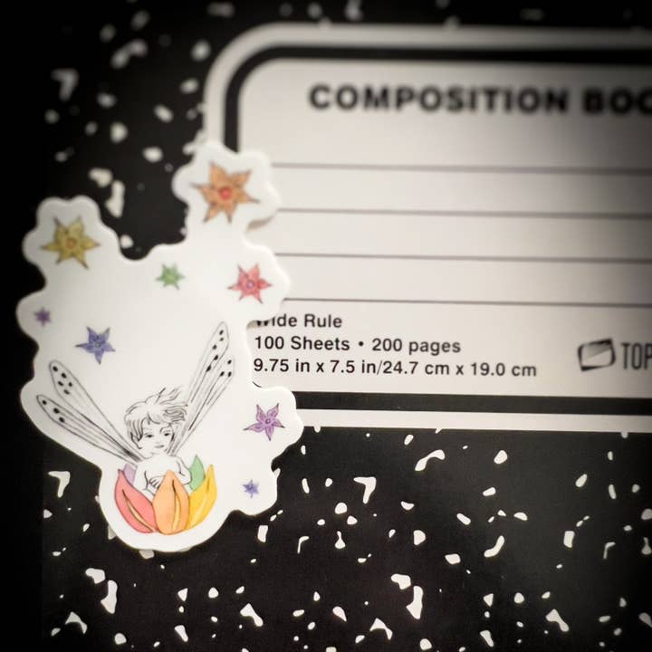 Fairy Boat Die Cut Sticker for wholesale by Two Owls