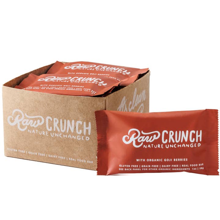 Raw Crunch® - Wholesale Snack Bar - Raw Crunch® - Organic Goji Berry - 12 bars