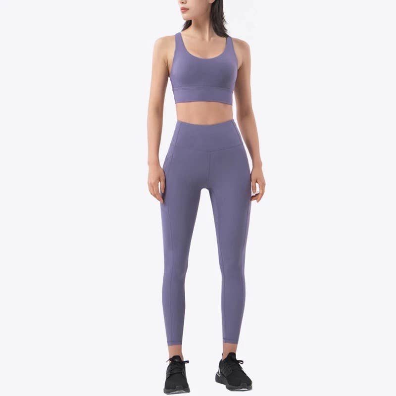 Belsize Activewear - Vendita all'ingrosso Completo sportivo - Donna - Leggings tascabili e reggiseno sportivo da donna5